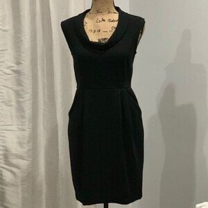 Ann Taylor Loft black cowl neck dress sleeveless